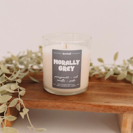 MORALLY GREY - Book Trope inspired Candle